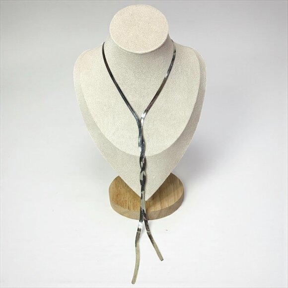 Flat Snake Long Chain Necklace - Picture 1 of 7